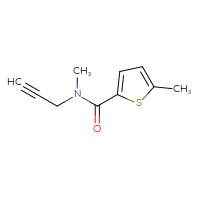 Chemical structure of N,5-dimethyl-N-(prop-2-yn-1-yl)thiophene-2-carboxamide - CSSB00013049781
