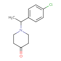 Chemical structure of 1-[1-(4-chlorophenyl)ethyl]piperidin-4-one - CSSB00011488625
