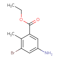 Chemical structure of ethyl 5-amino-3-bromo-2-methylbenzoate - CSSB00012298111