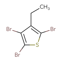 Chemical structure of 2,3,5-tribromo-4-ethylthiophene - CSSB00102952065