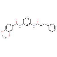 Chemical structure of 3,4-dimethoxy-N-[3-(3-phenylpropanamido)phenyl]benzamide - CSSB00121684194