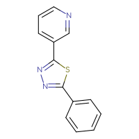 Chemical structure of 3-(5-phenyl-1,3,4-thiadiazol-2-yl)pyridine - CSSB01269683465