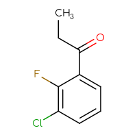 Chemical structure of 1-(3-chloro-2-fluorophenyl)propan-1-one - CSSB00000702136