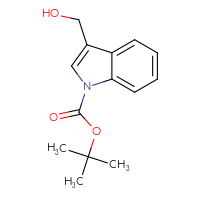 Chemical structure of tert-butyl 3-(hydroxymethyl)-1H-indole-1-carboxylate - CSSB00000067766