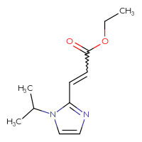 Chemical structure of ethyl 3-[1-(propan-2-yl)-1H-imidazol-2-yl]prop-2-enoate - CSSB00118018040