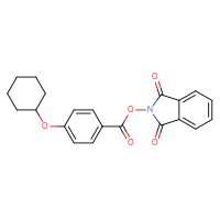 Chemical structure of 1,3-dioxo-2,3-dihydro-1H-isoindol-2-yl 4-(cyclohexyloxy)benzoate - CSSB00116226319