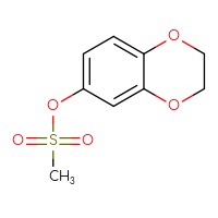 Chemical structure of 2,3-dihydro-1,4-benzodioxin-6-yl methanesulfonate - CSSB00114178268