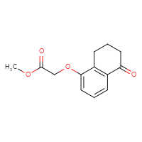 Chemical structure of methyl 2-[(5-oxo-5,6,7,8-tetrahydronaphthalen-1-yl)oxy]acetate - CSSB00005972570