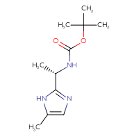 Chemical structure of tert-butyl N-[(1S)-1-(5-methyl-1H-imidazol-2-yl)ethyl]carbamate - CSSB00013920481