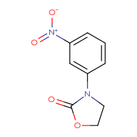 Chemical structure of 3-(3-nitrophenyl)-1,3-oxazolidin-2-one - CSSB00000047364