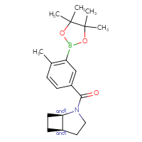 Chemical structure of rac-(1R,5R)-2-[4-methyl-3-(4,4,5,5-tetramethyl-1,3,2-dioxaborolan-2-yl)benzoyl]-2-azabicyclo[3.2.0]heptane - CSSB21332841425