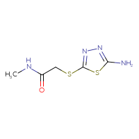 Chemical structure of 2-[(5-amino-1,3,4-thiadiazol-2-yl)sulfanyl]-N-methylacetamide - CSSB00000149012