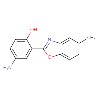 Chemical structure of 4-amino-2-(5-methyl-1,3-benzoxazol-2-yl)phenol - CSSB00015285430