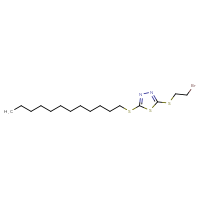 Chemical structure of 2-[(2-bromoethyl)sulfanyl]-5-(dodecylsulfanyl)-1,3,4-thiadiazole - CSSB00161153152