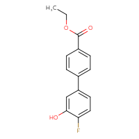 Chemical structure of ethyl 4'-fluoro-3'-hydroxy-[1,1'-biphenyl]-4-carboxylate - CSSB00150703951