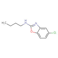 Chemical structure of N-butyl-5-chloro-1,3-benzoxazol-2-amine - CSSB00016669212