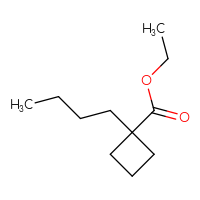 Chemical structure of ethyl 1-butylcyclobutane-1-carboxylate - CSSB00010990258