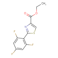 Chemical structure of ethyl 2-(2,4,6-trifluorophenyl)-1,3-thiazole-4-carboxylate - CSSB00002607898