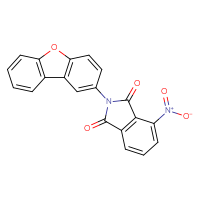 Chemical structure of 4-nitro-2-{8-oxatricyclo[7.4.0.0²,⁷]trideca-1(9),2(7),3,5,10,12-hexaen-4-yl}-2,3-dihydro-1H-isoindole-1,3-dione - CSSB20538611856