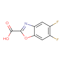 Chemical structure of 5,6-difluoro-1,3-benzoxazole-2-carboxylic acid - CSSB00000099476