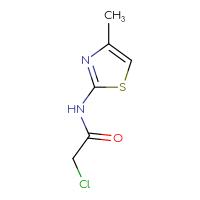 Chemical structure of 2-chloro-N-(4-methyl-1,3-thiazol-2-yl)acetamide - CSSB00000181401