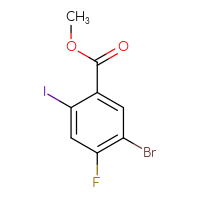 Chemical structure of methyl 5-bromo-4-fluoro-2-iodobenzoate - CSSB00000718395