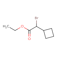 Chemical structure of ethyl 2-bromo-2-cyclobutylacetate - CSSB00016247187
