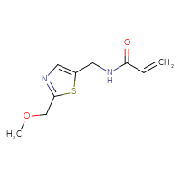 Chemical structure of N-{[2-(methoxymethyl)-1,3-thiazol-5-yl]methyl}prop-2-enamide - CSSB14906662064