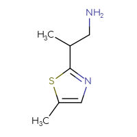 Chemical structure of 2-(5-methyl-1,3-thiazol-2-yl)propan-1-amine - CSSB00000701476