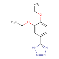 Chemical structure of 5-(3,4-diethoxyphenyl)-1H-1,2,3,4-tetrazole - CSSB00025713901