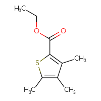 Chemical structure of ethyl 3,4,5-trimethylthiophene-2-carboxylate - CSSB02495704250