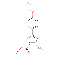 Chemical structure of methyl 3-amino-5-(4-ethoxyphenyl)thiophene-2-carboxylate - CSSB00020615065