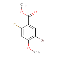 Chemical structure of methyl 5-bromo-2-fluoro-4-methoxybenzoate - CSSB00015648668