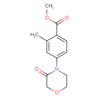 Chemical structure of methyl 2-methyl-4-(3-oxomorpholin-4-yl)benzoate - CSSB00020651355