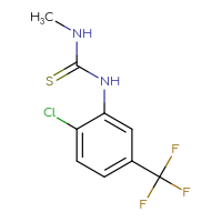 Chemical structure of 1-[2-chloro-5-(trifluoromethyl)phenyl]-3-methylthiourea - CSSB00000255369
