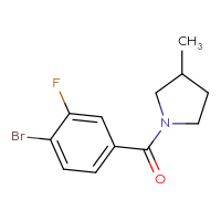 Chemical structure of 1-(4-bromo-3-fluorobenzoyl)-3-methylpyrrolidine - CSSB00011533846