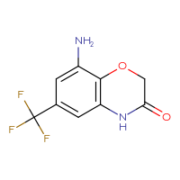 Chemical structure of 8-amino-6-(trifluoromethyl)-3,4-dihydro-2H-1,4-benzoxazin-3-one - CSSB00000010118