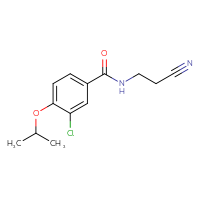 Chemical structure of 3-chloro-N-(2-cyanoethyl)-4-(propan-2-yloxy)benzamide - CSSB06488898801