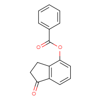 Chemical structure of 1-oxo-2,3-dihydro-1H-inden-4-yl benzoate - CSSB00020609825