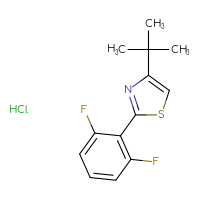 Chemical structure of 4-tert-butyl-2-(2,6-difluorophenyl)-1,3-thiazole hydrochloride - CSSB00000732547