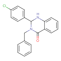 Chemical structure of 3-benzyl-2-(4-chlorophenyl)-1,2,3,4-tetrahydroquinazolin-4-one - CSSB00121679474