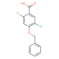 Chemical structure of 4-(benzyloxy)-5-chloro-2-fluorobenzoic acid - CSSB00054944015