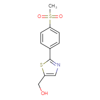 Chemical structure of [2-(4-methanesulfonylphenyl)-1,3-thiazol-5-yl]methanol - CSSB01737474342