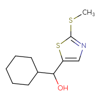 Chemical structure of cyclohexyl[2-(methylsulfanyl)-1,3-thiazol-5-yl]methanol - CSSB21246424078