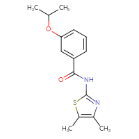 Chemical structure of N-(4,5-dimethyl-1,3-thiazol-2-yl)-3-(propan-2-yloxy)benzamide - CSSB00132518550