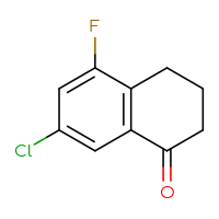 Chemical structure of 7-chloro-5-fluoro-1,2,3,4-tetrahydronaphthalen-1-one - CSSB00009850235