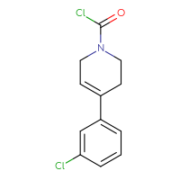 Chemical structure of 4-(3-chlorophenyl)-1,2,3,6-tetrahydropyridine-1-carbonyl chloride - CSSB15011446098