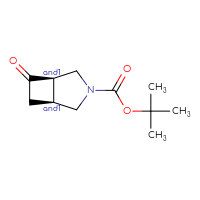 Chemical structure of rac-tert-butyl (1R,5S)-6-oxo-3-azabicyclo[3.2.0]heptane-3-carboxylate - CSSB20620677950