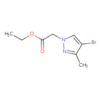 Chemical structure of ethyl 2-(4-bromo-3-methyl-1H-pyrazol-1-yl)acetate - CSSB00009813059