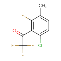 Chemical structure of 1-(6-chloro-2-fluoro-3-methylphenyl)-2,2,2-trifluoroethan-1-one - CSSB00010943150